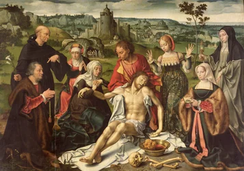 Die Beweinung Christi, zentrales Panel eines Altars